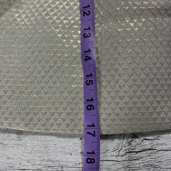 Ganni Anthropologie Gold Metallic Pleated A Line Mini Skirt with Pockets - Picture 13 of 13